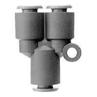 kru08-00 SMC KR Series Union Y, Push In 8 mm to Push In 8 mm, Tube-to-Tube Connection Style