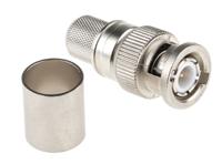 j01000a0059 Telegartner, Plug Cable Mount BNC Connector, 50Ω, Crimp Termination, Straight Body