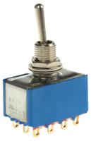 5666cdb APEM Toggle Switch, Panel Mount, On-On, 4PDT, Solder Lug Terminal, 20V ac/dc