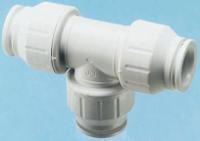 pem0222w John Guest Plastic Pipe Fitting, 90° Push Fit Tee, 22mm