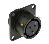 62gb-12e12-03sn Amphenol Limited, 62GB 3 Way Box Mount MIL Spec Circular Connector ReceptacleOlive, Socket Contacts,Shell Size 12,