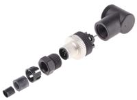 xzcc12mcm50b Telemecanique Sensors Circular Connector, 5 Contacts, Cable, M12 Connector, Plug, Male, IP67, XZCC Series