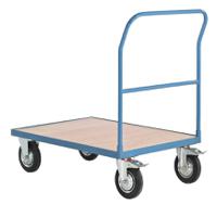 292-4093 RS PRO Flatbed Wood Platform Trolley, 1000 x 700 x 880mm, 500kg Load