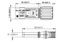h4cmc4di Amphenol Industrial H4 Series, Male, Cable Mount Solar Connector