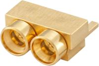 18s20g-40ml5 Rosenberger Mini-SMP Series, Plug Surface Mount SMP Connector, 50Ω, Solder Termination, Right Angle Body