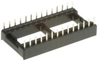 w3128trc Winslow, W3100 2.54mm Pitch Vertical 28 Way, Through Hole Stamped Pin Open Frame IC Dip Socket, 10A