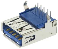 48405-0003 Molex Right Angle, Through Hole, Socket- Single Port Type A 3.0 USB Connector