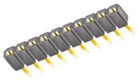slw-110-01-g-s Samtec SLW Series Straight Through Hole Mount PCB Socket, 10-Contact, 1-Row, 2.54mm Pitch, Solder Termination