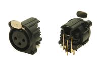 188-0118 RS PRO PCB Mount XLR Connectors, Female, 250 V ac, 3 Way