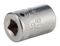 01530028 STAHLWILLE 1/4 in Drive 7/16in Standard Socket, 12 point, 23 mm Overall Length