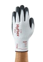 11735100 Ansell Hyflex White Nylon Work Gloves, Size 10, Polyurethane Coating
