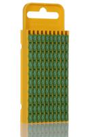 561-05045-wic3-pa66-gn HellermannTyton WIC3 Snap On Cable Markers, Green, Pre-printed "5", 4.3 → 5.3mm Cable, 561-05045 WIC3-PA66-GN