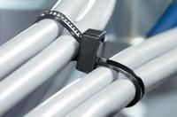 117-05460-t50ldh-pa66w-bk HellermannTyton Cable Tie, Double Headed, 395mm x 4.7 mm, Black Nylon, Pk-100