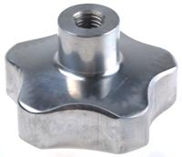 478-400 RS PRO Silver Multiple Lobes Clamping Knob, M10, Threaded Through Hole
