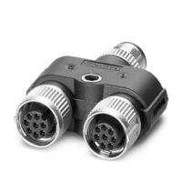 1454969 Phoenix Contact Distribution Block, 8 Way, 2A, 30 V ac, Black Metallic