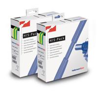 300-31907-his-pack-19195-po-x-gnye HellermannTyton Heat Shrink Tubing, Green/Yellow 19.1mm Sleeve Dia. x 5m Length, HIS-PACK Series