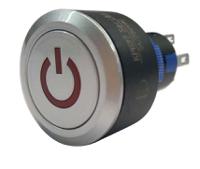 175-8971 RS PRO Illuminated Push Button Switch, Momentary, Panel Mount, 22.2mm Cutout, SPDT, Red LED, 250V ac, IP65