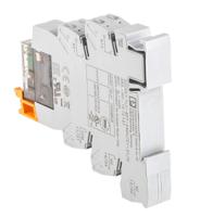 2910519 Phoenix Contact PLC-RPT- 24DC/21-21/MS Series Interface Relay, DIN Rail Mount, 24V dc Coil, DPDT, 2-Pole