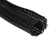 g13038-bk007 Alpha Wire Braided PET Black Cable Sleeve, 9.53mm Diameter, 15m Length, FIT Wire Management Series