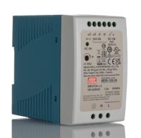 mdr-100-24 MEAN WELL MDR Switched Mode DIN Rail Power Supply, 85 → 264V ac ac Input, 24V dc dc Output, 4A Output, 100W
