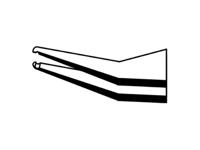 09sm115sa1 ideal-tek 120 mm, Stainless Steel, Grooved, Tweezers