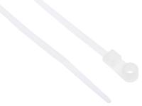 601-079 RS PRO Cable Tie, Screw Mount, 113mm x 2.5 mm, Natural Nylon, Pk-100
