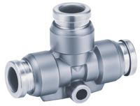 kqb2t06-00 SMC KQB2 Series Tee Tube-to-Tube Adaptor Push In 6 mm, Push In 6 mm to Push In 6 mm, Tube-to-Tube Connection Style