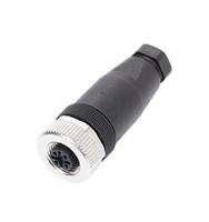 4097990001 Jumo Circular Connector, 5 Contacts, Cable, M12 Connector, Socket, IP67, dTRANS p20 Series