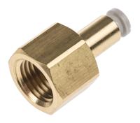 kq2f04-02a SMC KQ2 Series Straight Threaded Adaptor, Rc 1/4 Female to Push In 4 mm, Threaded-to-Tube Connection Style