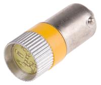 205-072 RS PRO Yellow LED Indicator Lamp, 28V dc, BA9s Base, 10mm Diameter, 120/110mcd