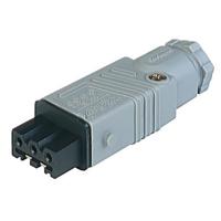 932140406-stak-3-n-v0-grey Hirschmann, ST IP54 Grey Cable Mount 3P + E Industrial Power Socket, Rated At 10A, 230 V, 400 V