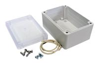 rp1090c Hammond RP Series Light Grey Polycarbonate General Purpose Enclosure, IP65, Clear Lid, 105 x 75 x 55mm