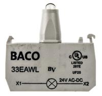 33eawl BACO BACO Series Light Block, 24V, White Light