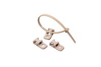 151-00757-ctam1-peek-bge HellermannTyton Self Adhesive Beige Cable Tie Mount 10.2 mm x 20.5mm, 4.6mm Max. Cable Tie Width