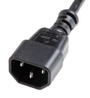 178-9807 RS PRO Straight IEC C13 x 3 Socket to Straight IEC C14 Plug Power Cord, 3m