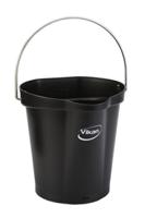 56889 6L Plastic Black Bucket With Handle