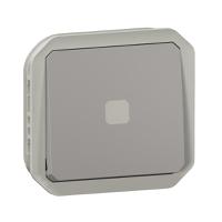069504l Legrand Grey Push Button Light Switch, 1 Way