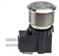 175-8200 RS PRO Illuminated Push Button Switch, Latching, Panel Mount, 22.2mm Cutout, SPDT, White LED, 250 / 125V ac, IP67