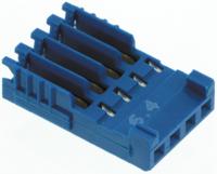 281783-4 TE Connectivity, AMPMODU HE14 Female Connector Housing, 2.54mm Pitch, 4 Way, 1 Row