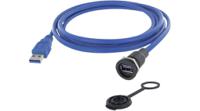1310-1015-01 Encitech Connectors USB 3.0, Male M16 to Type A Plug, 0.5m