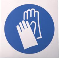 763-2014 RS PRO Vinyl Mandatory Hand Protection Sign With Pictogram Only Text