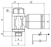 176-1894 RS PRO Threaded Flow Regulator x Push In 6mm Tube Outlet Port