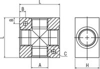 176-1101 RS PRO 1 Outlet Manifold G 1/2 Female G 1/2 Female