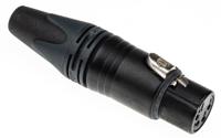 nc4fxx-bag Neutrik Cable Mount XLR Connector, Female, 50 V, 4 Way, Silver over Nickel Plating