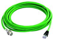 l82100a0000 Telegartner, 500mm Cat6a, Green M12 to Female RJ45 Male, Terminated
