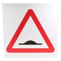 181-2260 RS PRO Plastic Road Hump ROAD WORK Sign, H450 mm W450mm