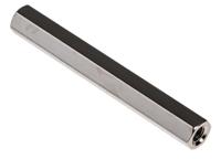 222-452 RS PRO Standoff, M3 x M3 Thread, 40mm Body, Brass, Female/Female