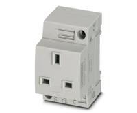 0804053 Phoenix Contact Poland Mains Sockets, 13A Grey, DIN Rail Mount Polyamide, 250 V