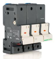 df143vc Schneider Electric 50A Rail Mount Fuse Holder for 14 x 51mm Fuse, 3P, 690V ac