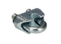 124-4800 RS PRO Carbon Steel (U-Bolt), Steel (Bridge) 5mm Diameter Wire Rope Grip